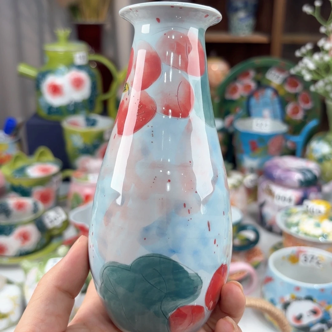景德镇手绘高温釉下彩陶瓷茶具