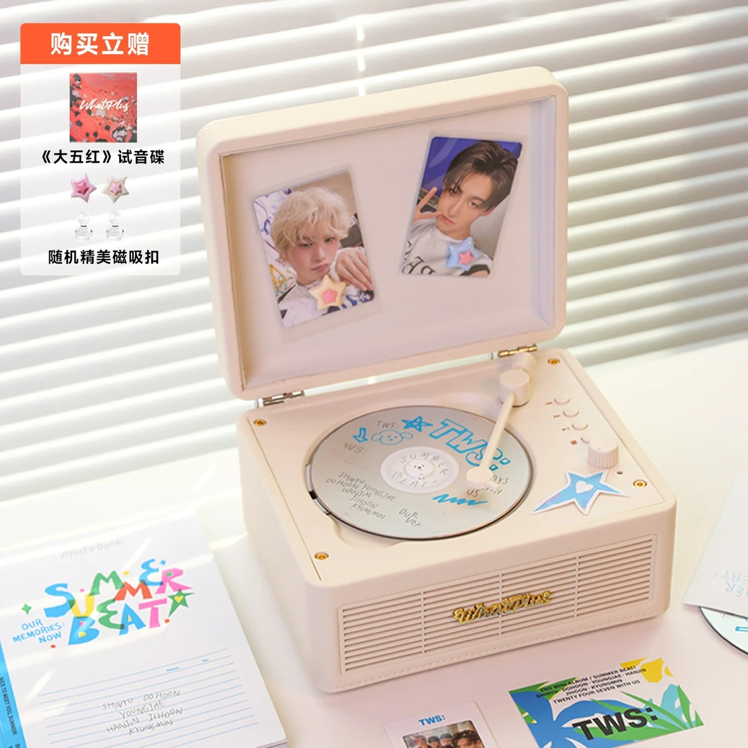 WhatPlus/问加C300CD机蓝牙音响播放器复古留声机礼物一体播放器