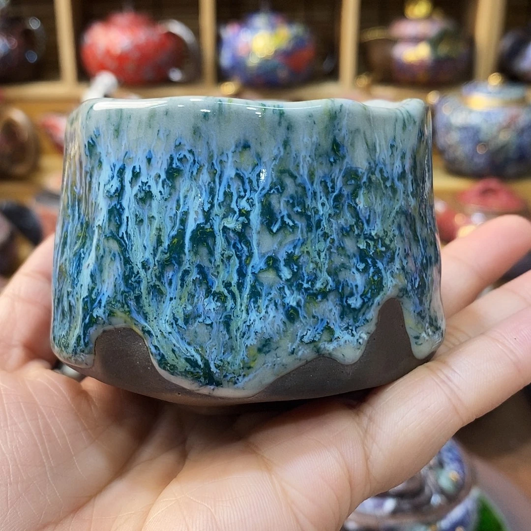 粗陶柴烧志野茶器