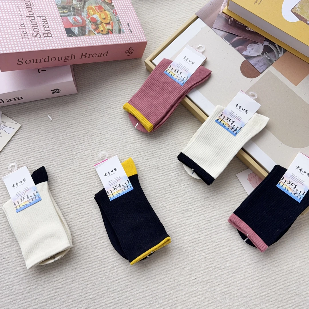 XQ-82 十双女袜混发不挑时尚休闲中筒袜