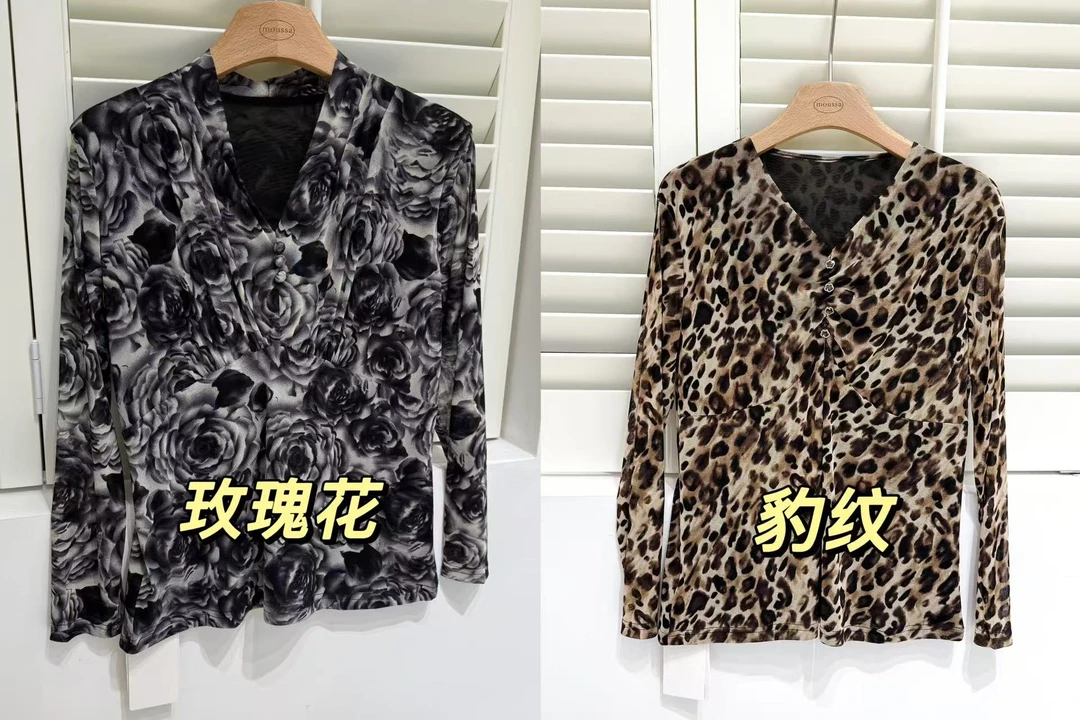 【慕莎服饰】妈妈款花纹上衣#0303卡码正码正拍