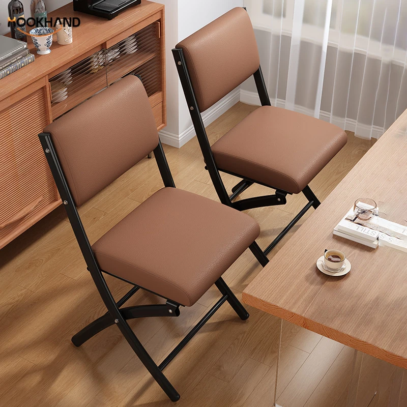新款折叠椅家用靠背椅子餐椅 午休办公椅培训会议椅 可折叠培训椅