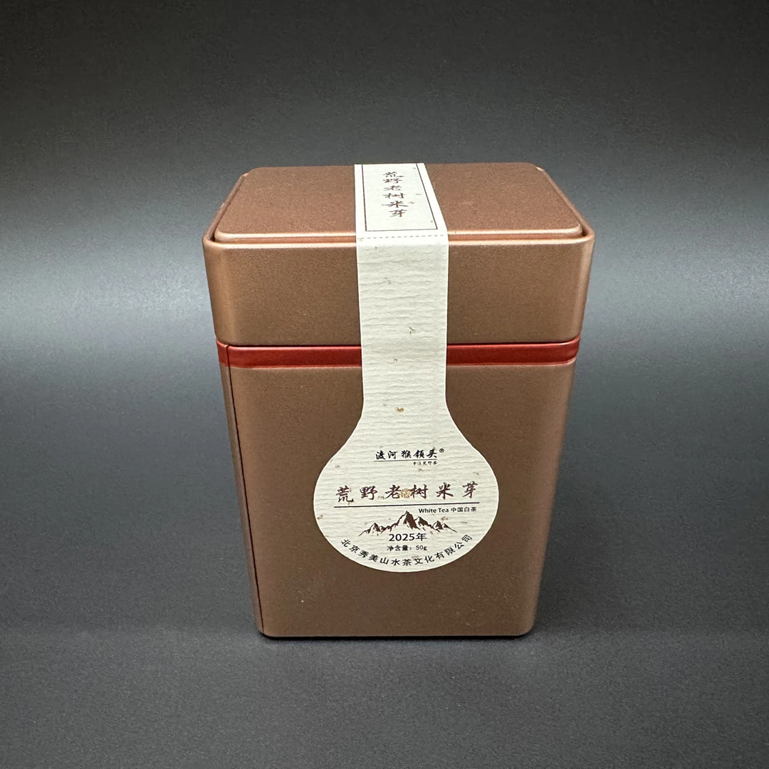 秀美山水50g罐装荒野老树米芽白茶（2025年） 地道好喝的荒野茶