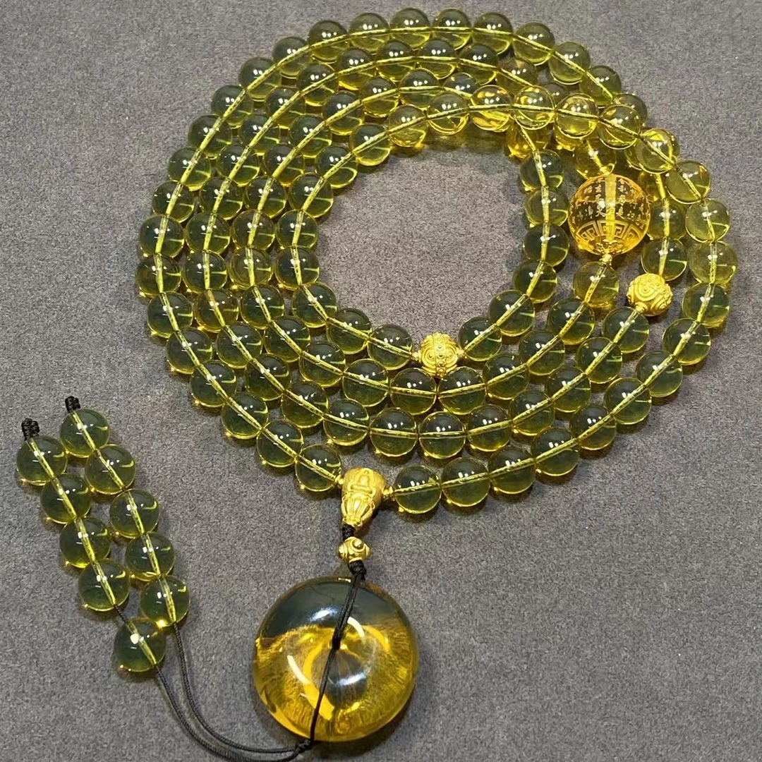 【亿轩珠宝】ZBZV0908墨西哥蓝珀108毛衣链diy蓝珀扣子9-16mm+