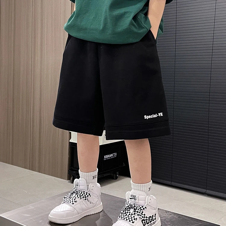 男童运动短裤2025新款休闲宽松儿童夏季裤子大童五分裤潮牌中裤