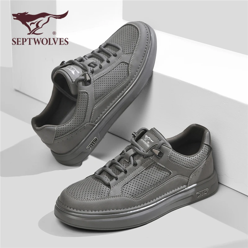 七匹狼男鞋2025新款秋季透气上班工作板鞋男士复古百搭运动休闲鞋