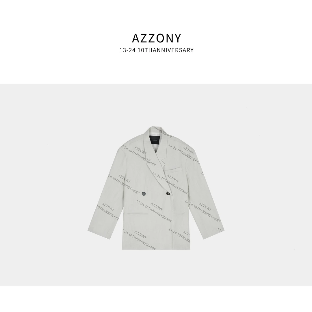 Q YYL 牡蛎白亚麻西装   XXSL2411136