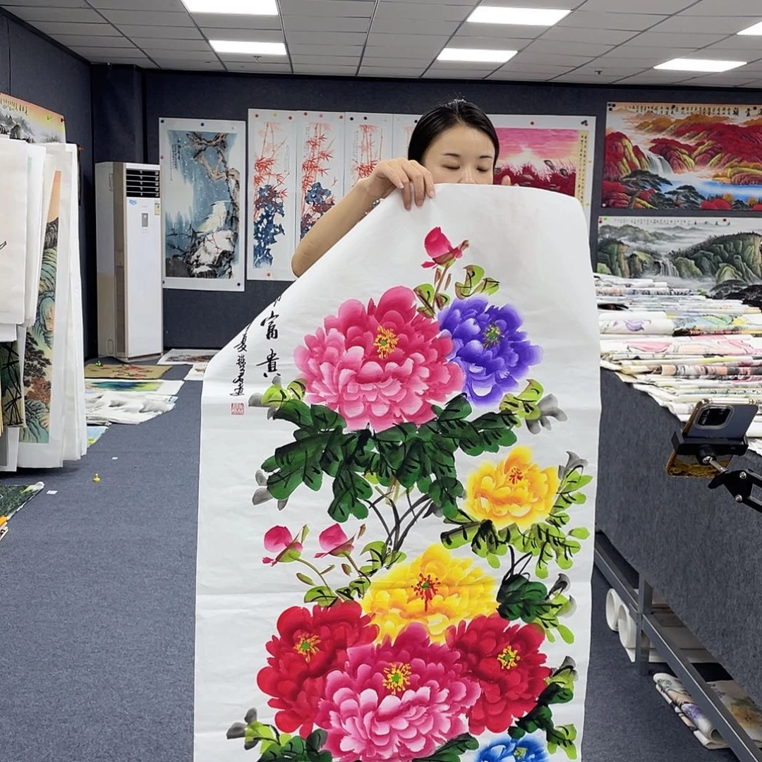 国画作品小姐姐放漏…