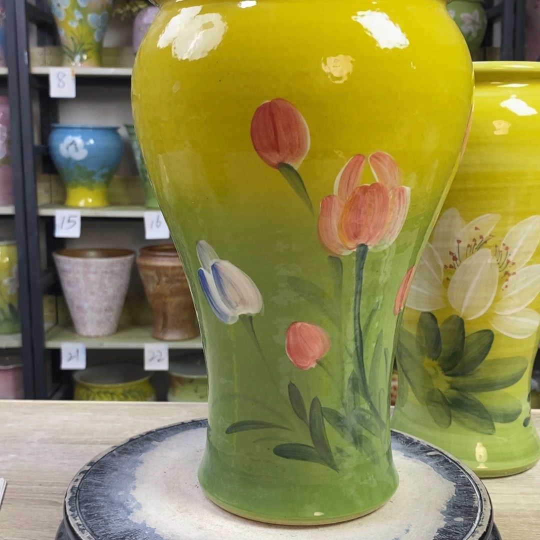 景德镇手工手绘陶瓷花盆