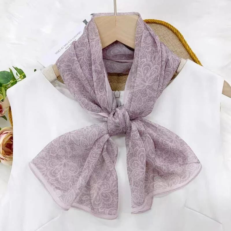 （1072）原创法式复古方巾轻奢送母亲节礼物百搭丝巾