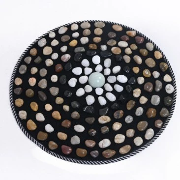 鹅卵石按摩垫鹅卵石足底按摩垫天然雨花石足疗走毯脚垫石子指压板