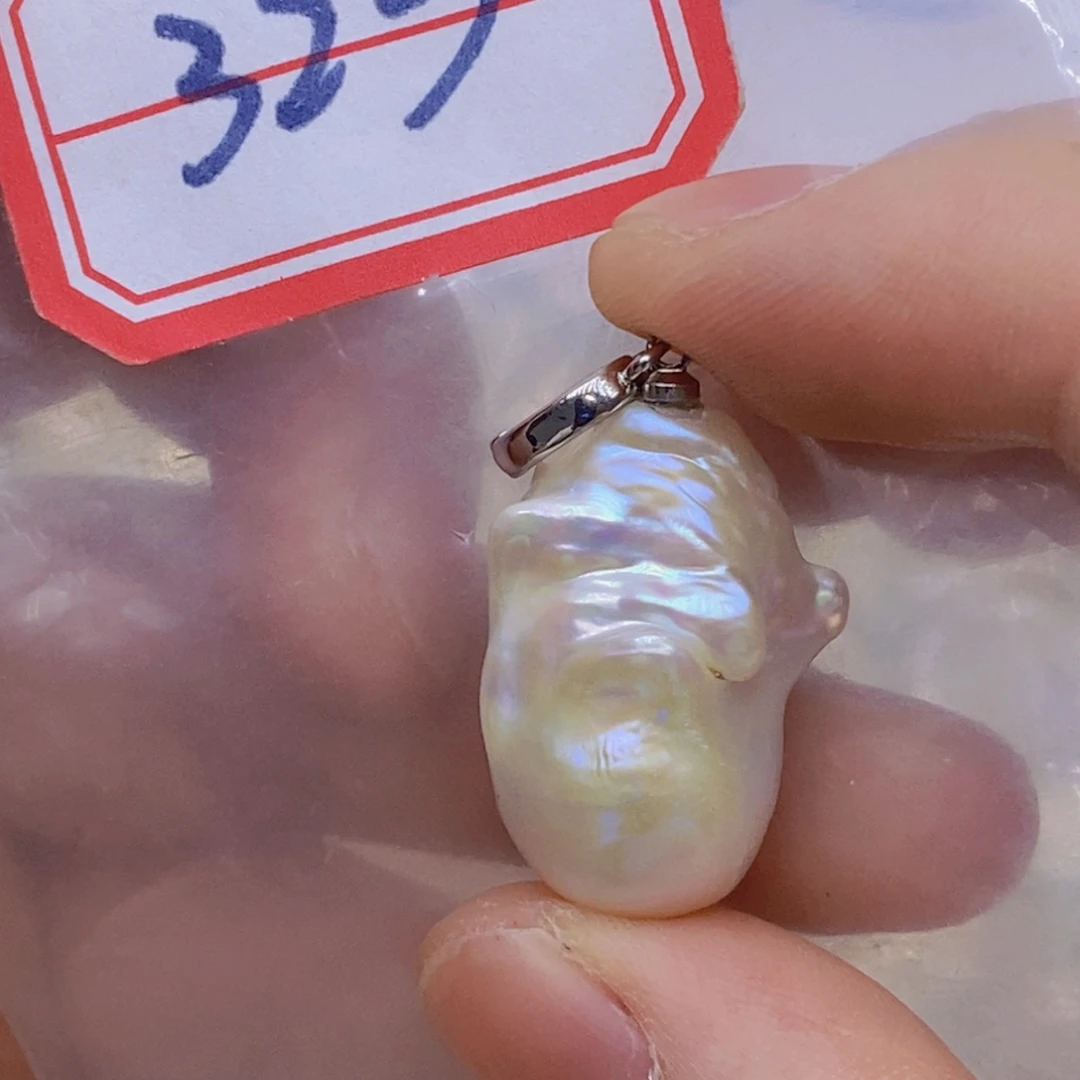淡水珍珠银S925镶嵌颈饰