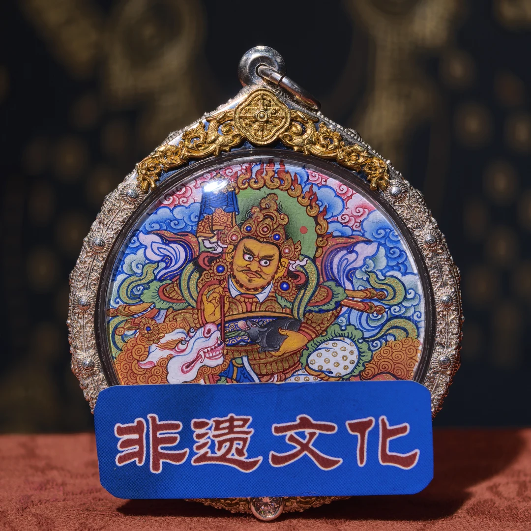 【玄子唐卡】财宝天王 3.5圆卡【宽太加限量版】顶工独版，纯银防水壳