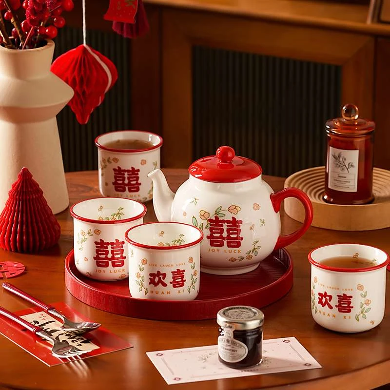 新婚礼物茶具套装2025新款结婚送新娘新人高级实用订婚陪嫁喜杯子