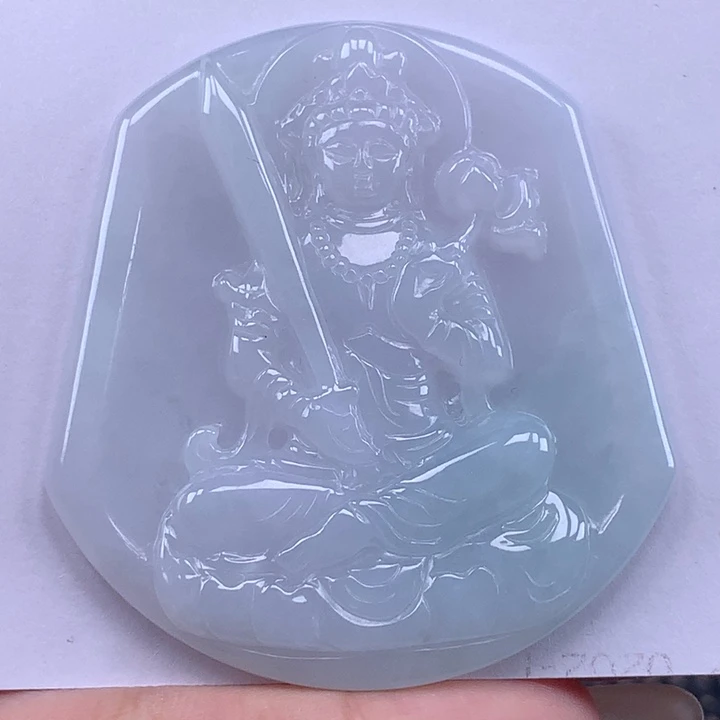 颈饰未镶嵌翡翠虚空藏菩萨吊坠