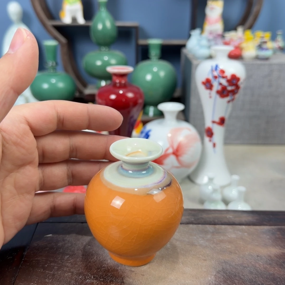 陶瓷手工小花器摆件