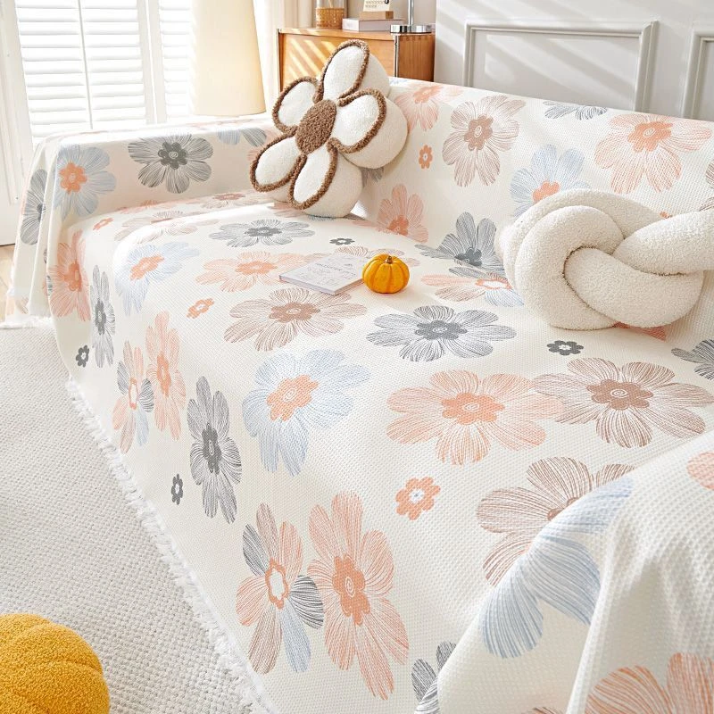 一片式沙发巾客厅家居沙发套罩透气沙发盖布巾卡通四季通用盖毯子