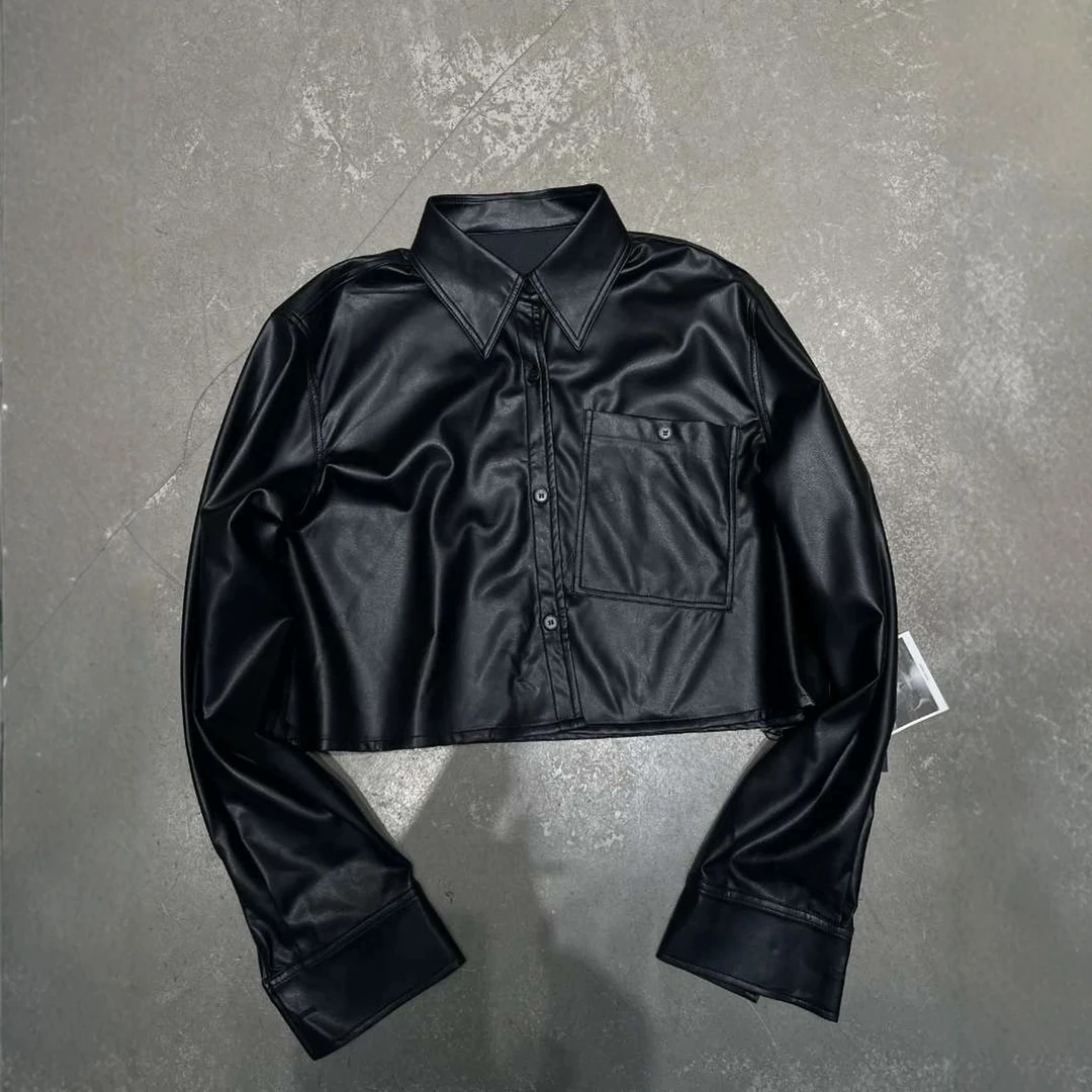 肉肉家*大码复古机车皮衣