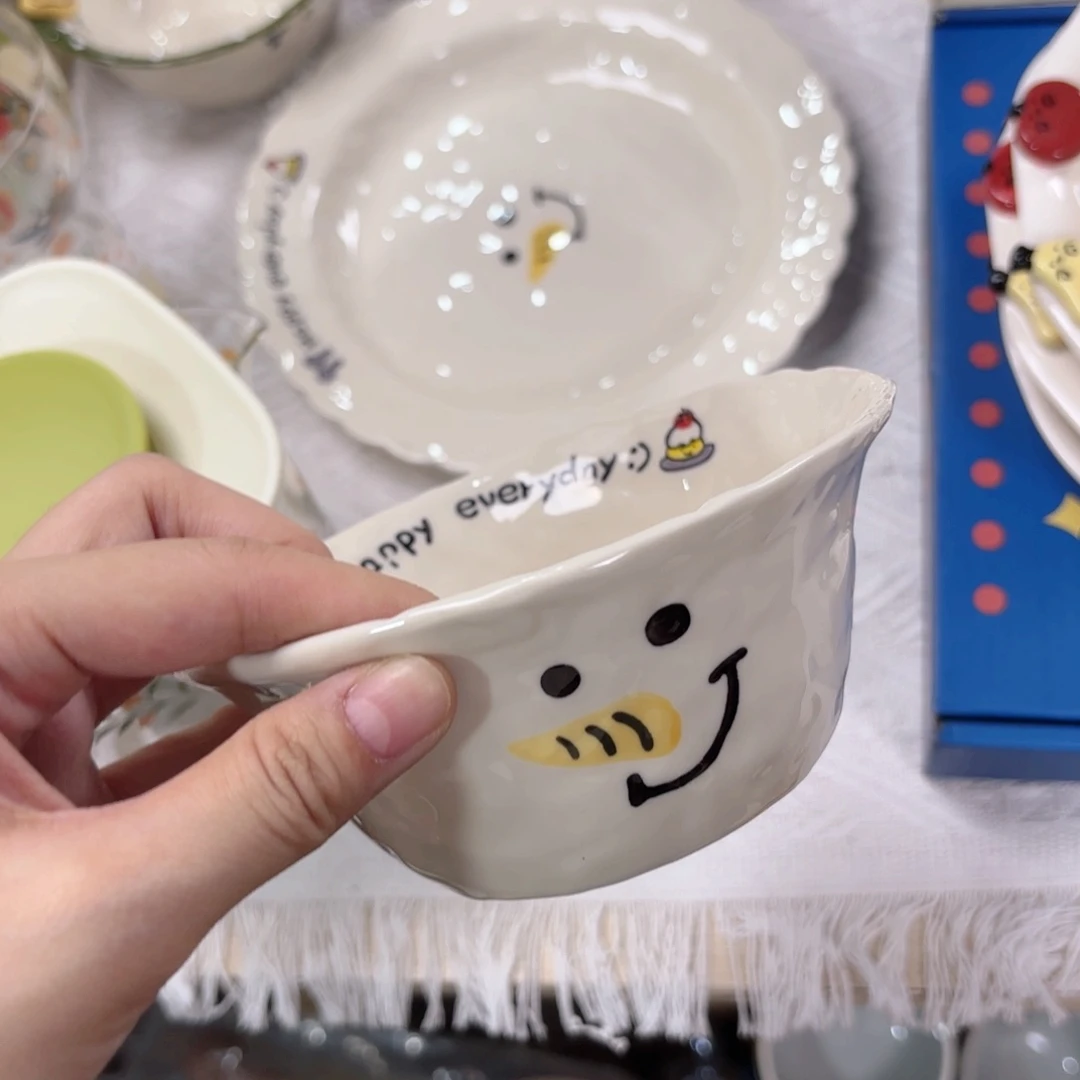 陶雪人五寸米饭碗