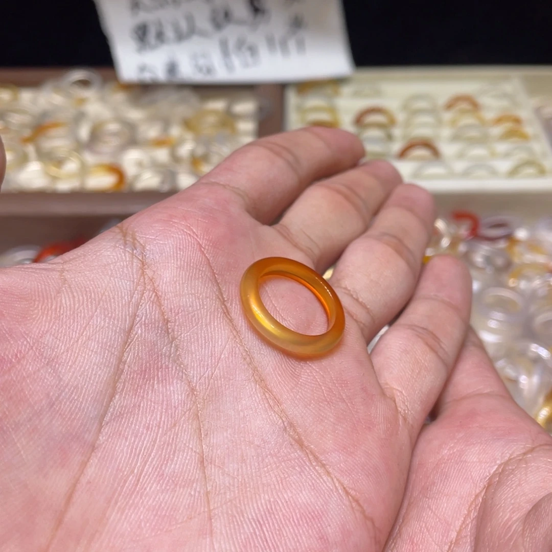 玛瑙/玉髓未镶嵌戒指25号港12