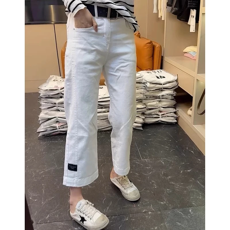 梨形身材微胖穿搭大码九分裤法棍裤直筒牛仔裤2025年夏季新款薄款
