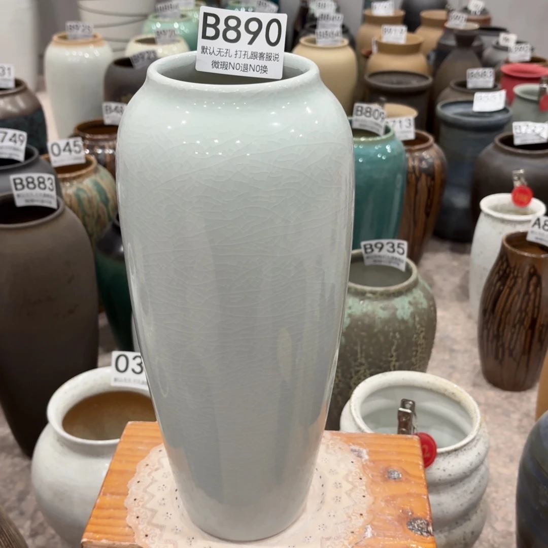 摆件?**~890 景德镇陶瓷花瓶高34口9