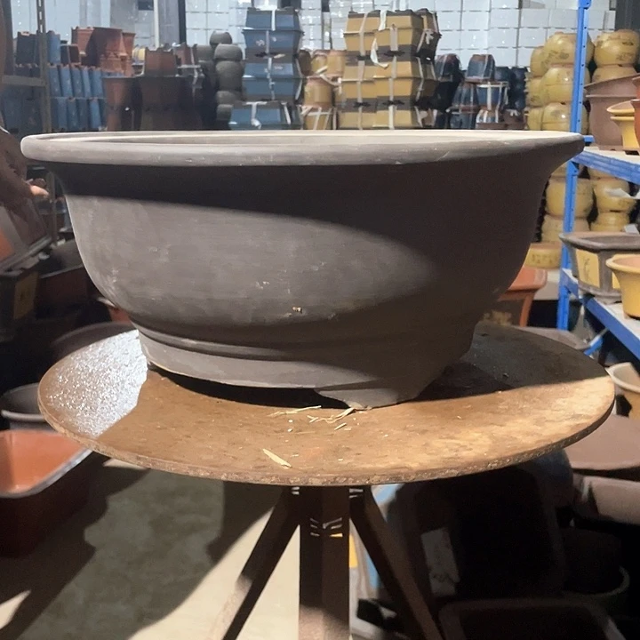 41黑色大碗盆花盆