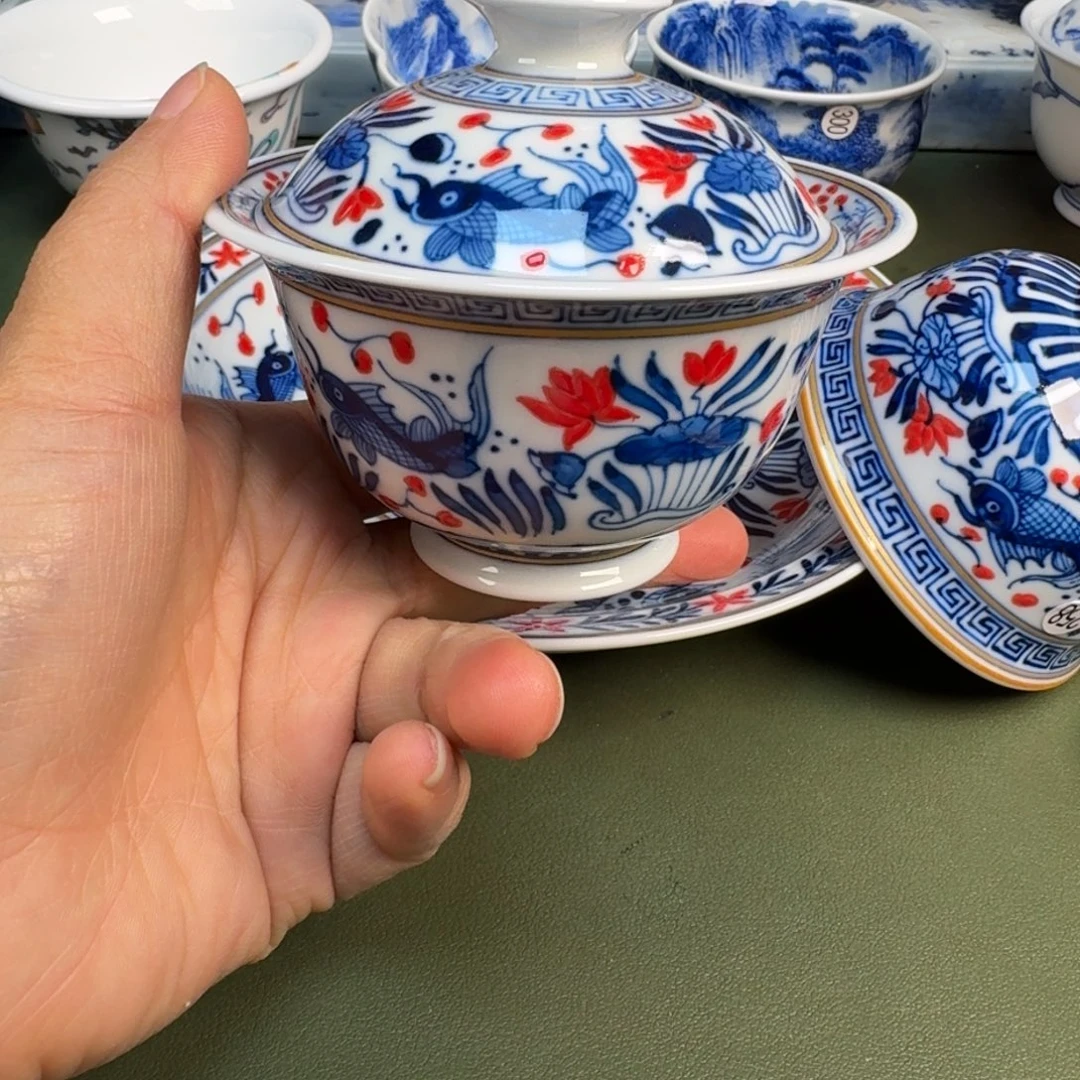 瓷景德镇纯手绘茶具圆圆202