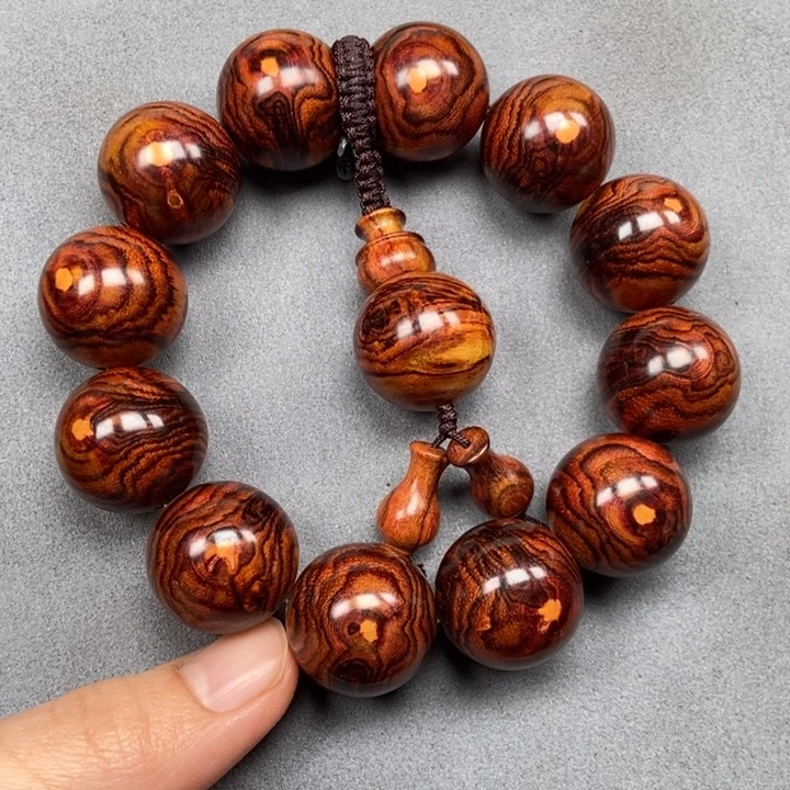 手串/手链黄花梨/降香黄檀海黄2.0花开富贵