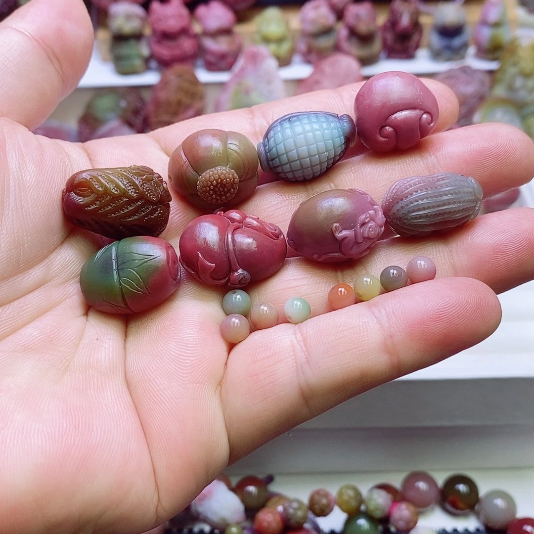 玛瑙/玉髓盐源玛瑙手链定制未镶嵌啾*