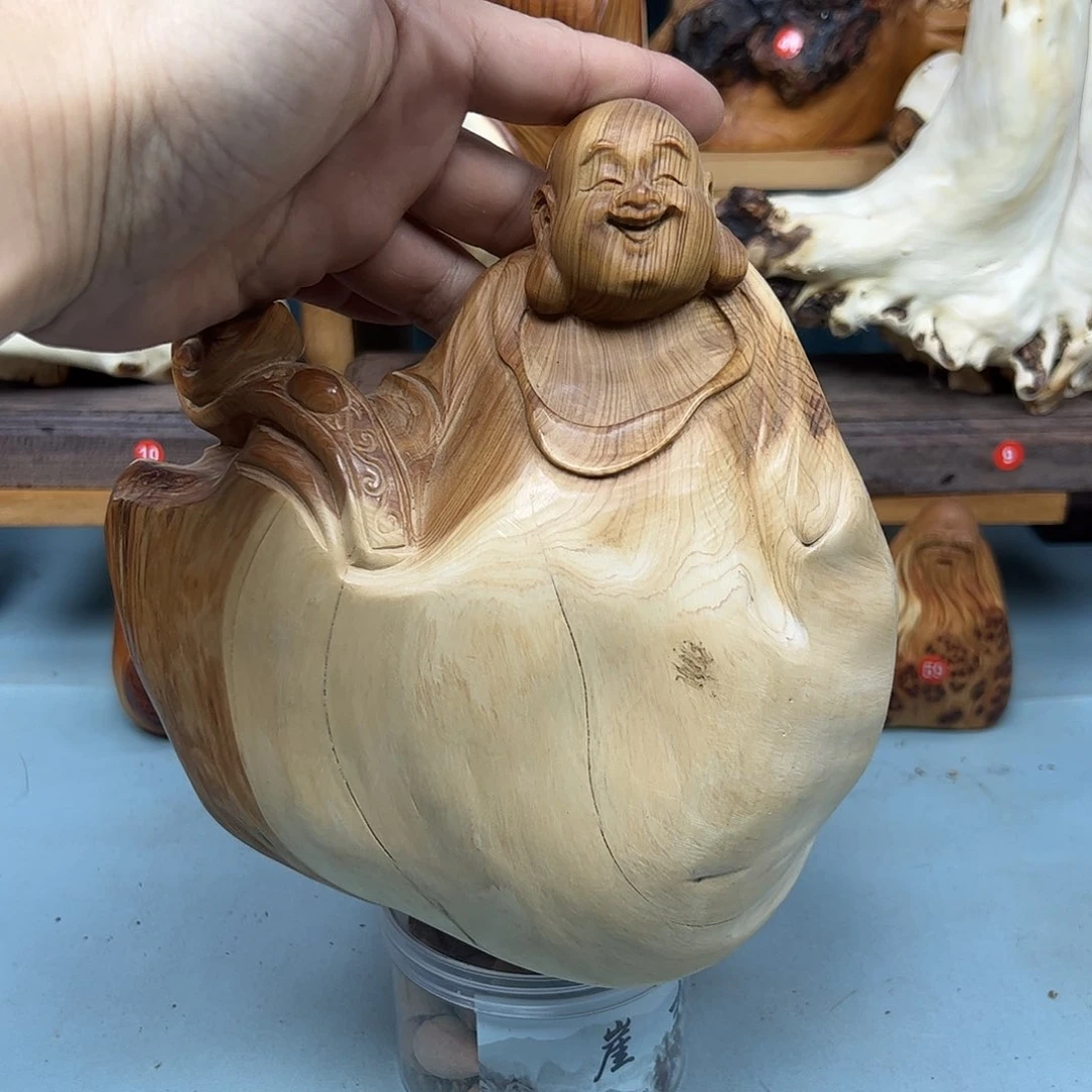 木柏木摆件手把件