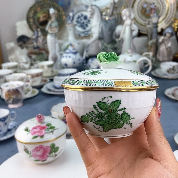 中古欧瓷瓷器小房子