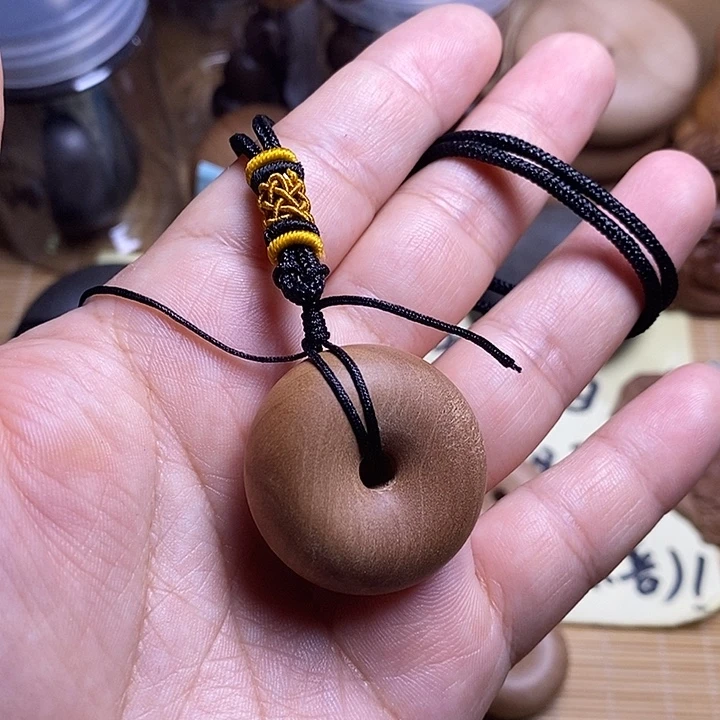 檀香木檀香小平安扣微瑕