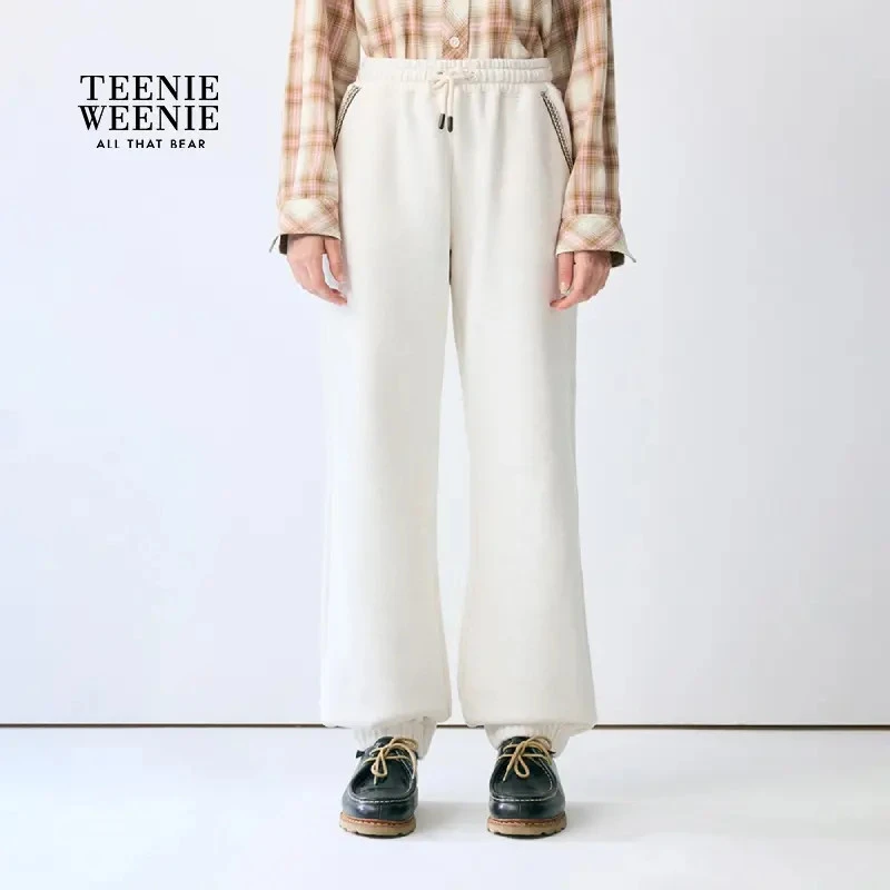 TeenieWeenie小熊女装卫裤25柔软舒适抽绳刺绣休闲裤TTTM254TC2K