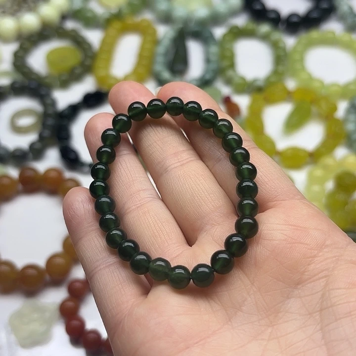 蛇纹石玉手串未镶嵌