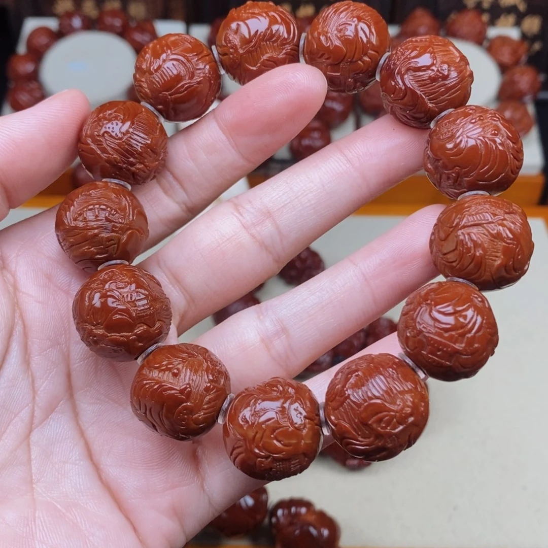 安***.橄榄核吊坠山水山水