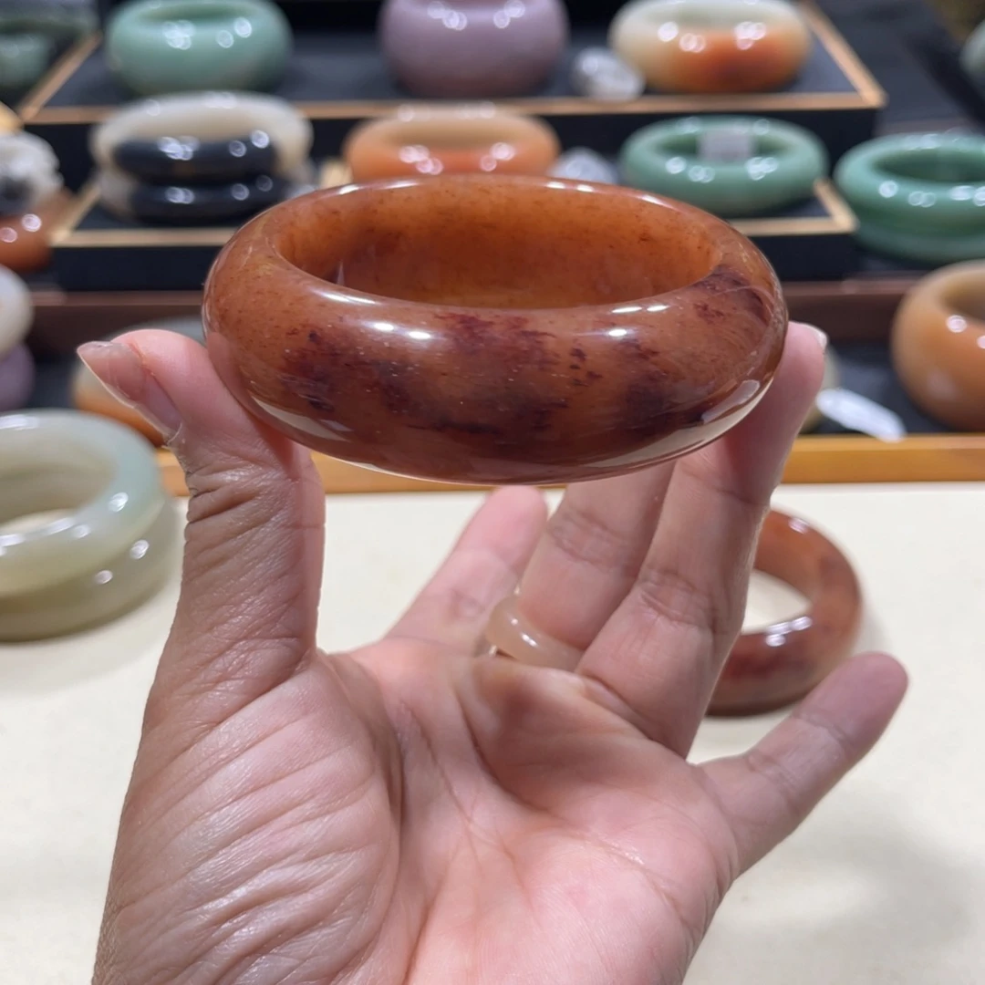 未镶嵌手镯石英岩玉原*清