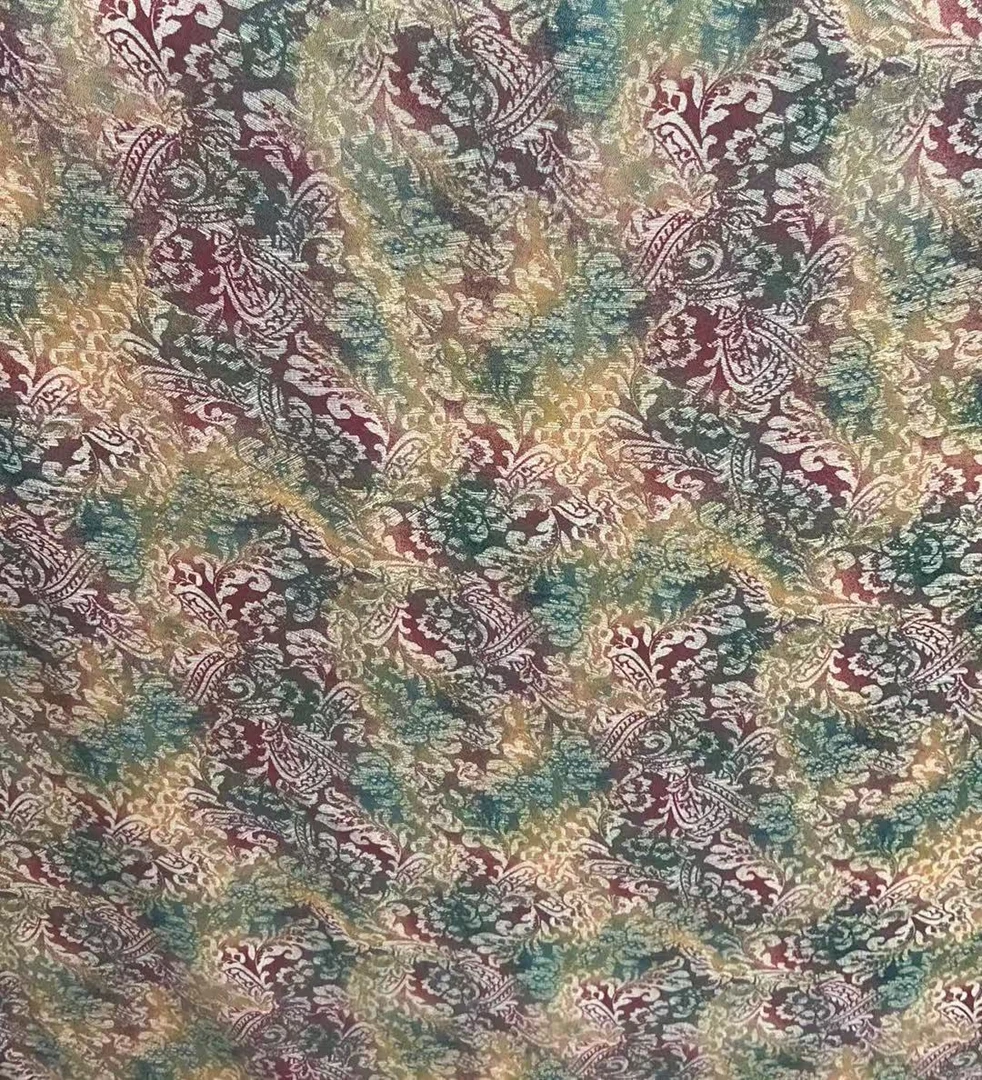 【一品】彩色民族风雕印棉绸服装连衣裙面料