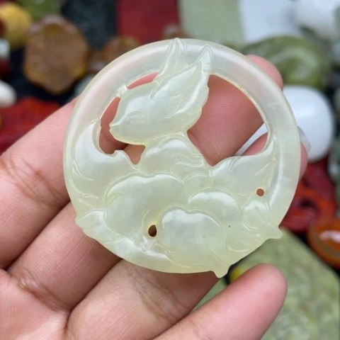 蛇纹石玉颈饰未镶嵌68