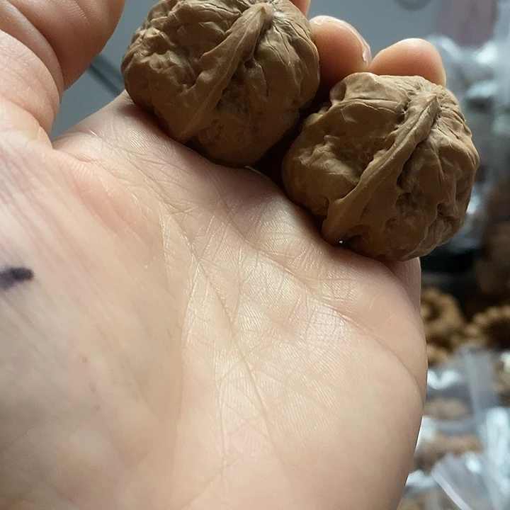 文玩核桃把件35一帆风顺红皮