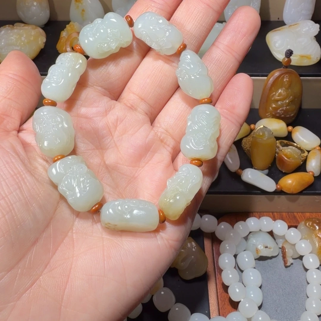 和田玉未镶嵌手链