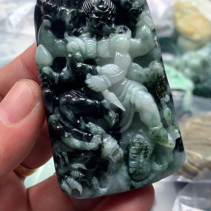 翡翠未镶嵌颈饰保真天然a货翡翠