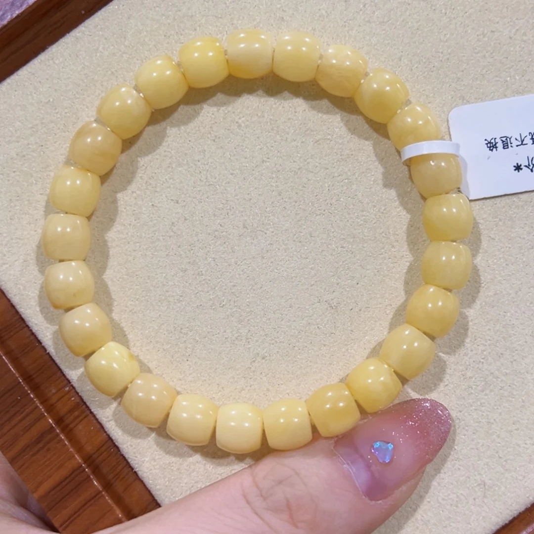 蜜蜡手链未镶嵌8m满蜡直切