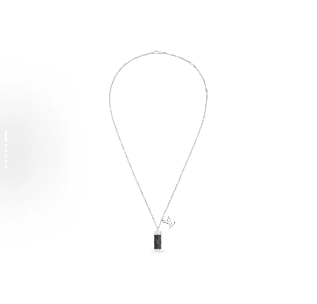 未使用 LouisVuitton/路易威登 黑色老花项链