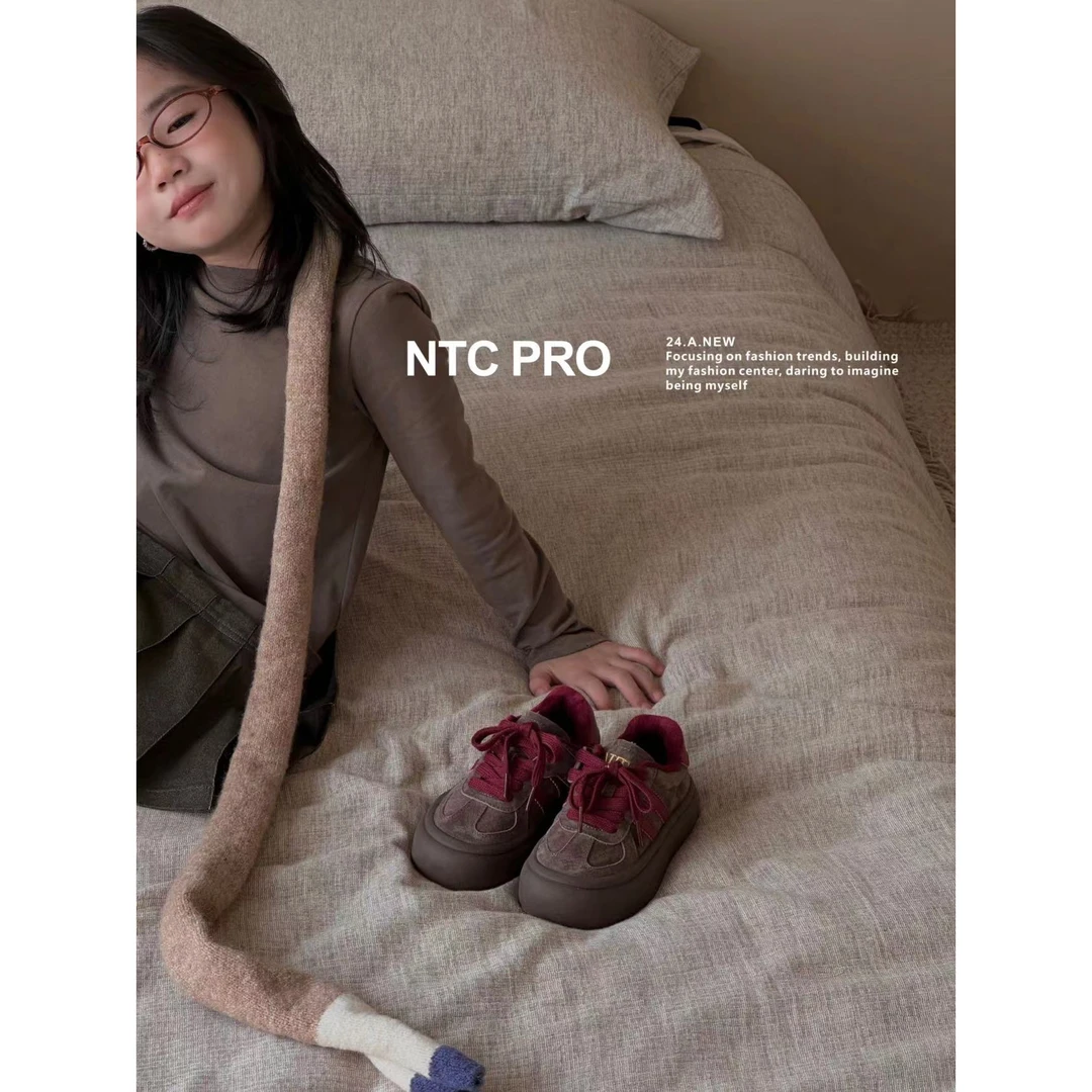 NTC-69062024新NTC潮牌加绒低帮韩版德训洋气复古运动鞋