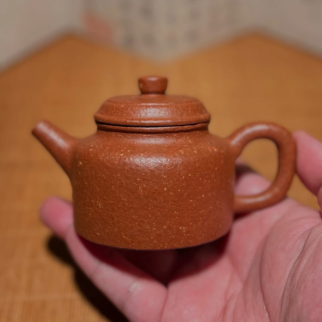 宜兴紫砂壶纯手工德钟壶正宗黄龙山宝山矿区20目红降坡手磨料
