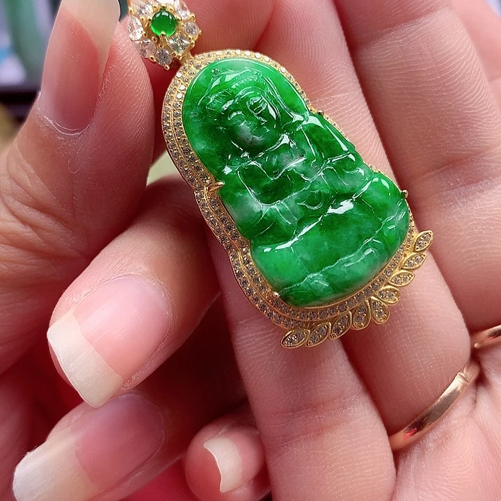 颈饰银S925镶嵌翡翠翡翠