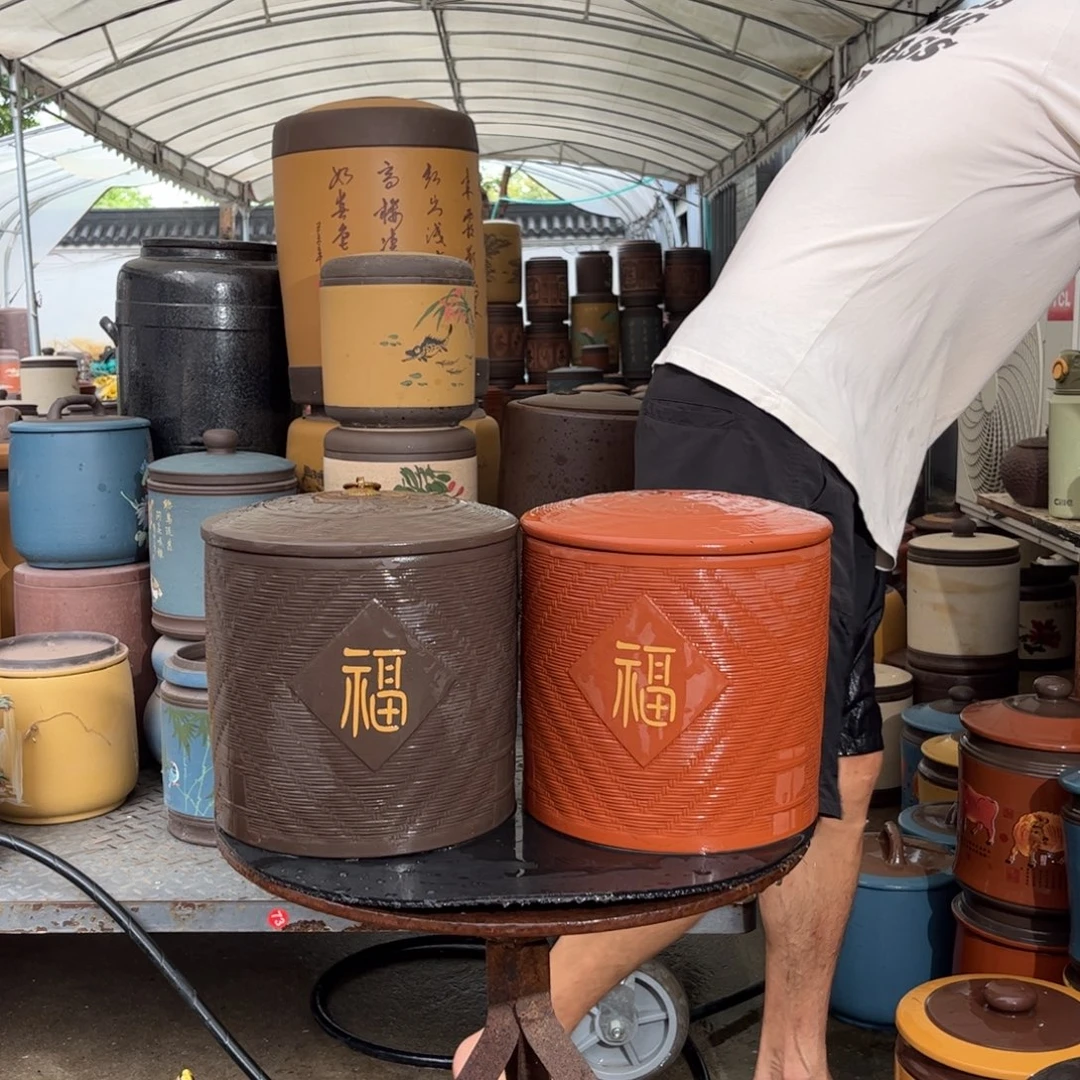 紫砂茶叶罐8饼茶叶罐