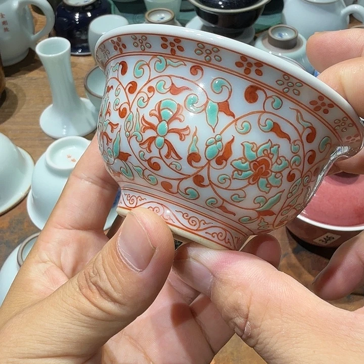 甜白釉色红绿彩喜欢的可以拍