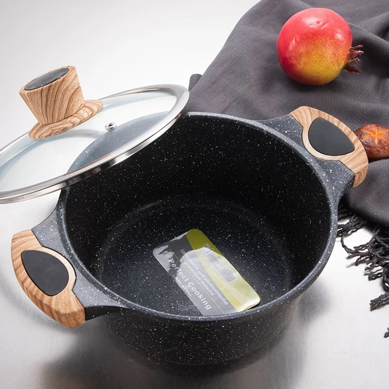 插耳麦饭石汤锅一锅多用阿胶锅加厚锅体